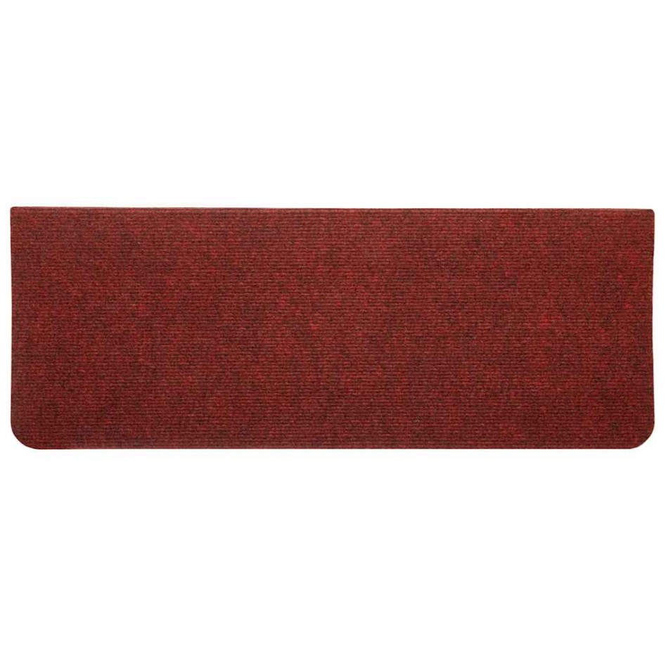Alfombrilla autoadhesiva escalera 30 uds rojo 65x24,5x3,5