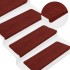 Alfombrilla autoadhesiva escalera 30 uds rojo 65x24,5x3,5