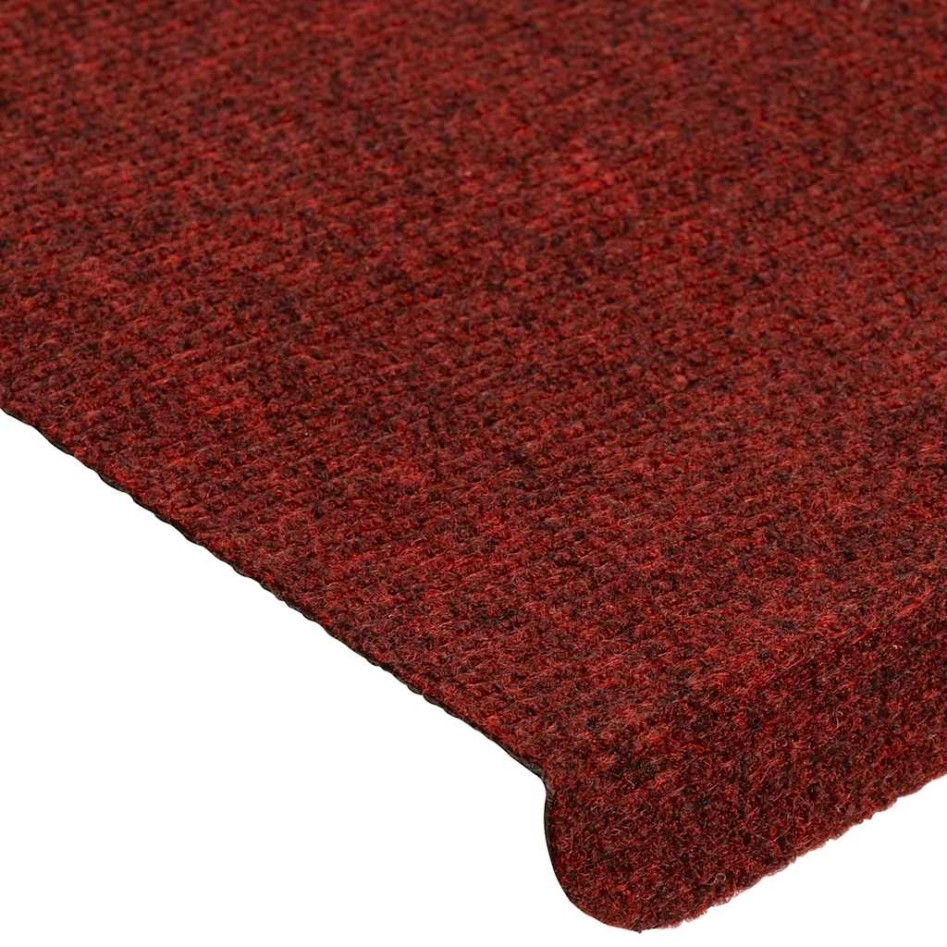 Alfombrilla autoadhesiva escalera 30 uds rojo 65x24,5x3,5