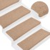 Alfombrilla autoadhesiva escalera 30 uds beige 65x24,5x3,5