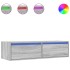 Mueble de TV con luces LED sonoma gris 100X35,5x25