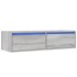 Mueble de TV con luces LED sonoma gris 100X35,5x25