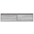 Mueble de TV con luces LED sonoma gris 100X35,5x25