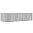 Mueble de TV con luces LED sonoma gris 100X35,5x25