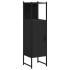 Armario de baño madera de ingeniería negro 33x33x120,5