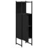 Armario de baño madera de ingeniería negro 33x33x120,5