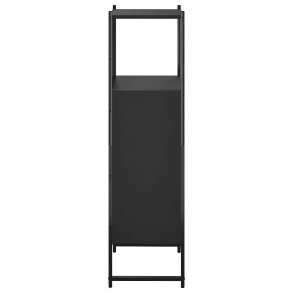 Armario de baño madera de ingeniería negro 33x33x120,5