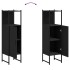 Armario de baño madera de ingeniería negro 33x33x120,5