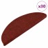 Alfombrilla autoadhesiva escalera 30 uds rojo 56x17x3