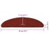 Alfombrilla autoadhesiva escalera 30 uds rojo 56x17x3