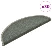 Alfombrilla escalera 30 uds verde oscuro 56x17x3 cm