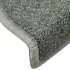 Alfombrilla escalera 30 uds verde oscuro 56x17x3