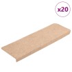 Alfombrilla autoadhesiva escalera 20 uds crema 65x21x4 cm
