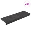 Alfombrilla autoadhesiva escalera 30 uds antracita 65x21x4 cm