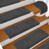 Alfombrilla autoadhesiva escalera 30 uds antracita 65x21x4