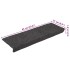 Alfombrilla autoadhesiva escalera 30 uds antracita 65x21x4