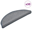 Alfombrilla escalera 30 uds gris claro and azul 56x17x3 cm
