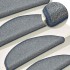Alfombrilla escalera 30 uds gris claro and azul 56x17x3