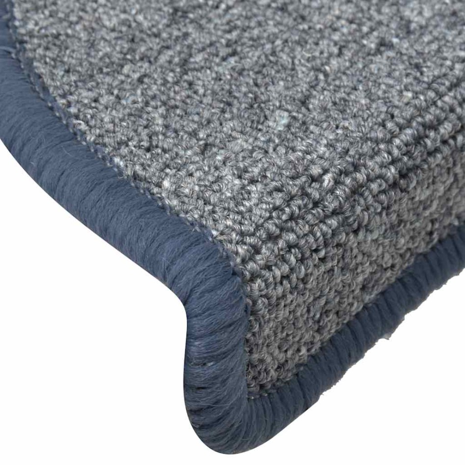 Alfombrilla escalera 30 uds gris claro and azul 56x17x3