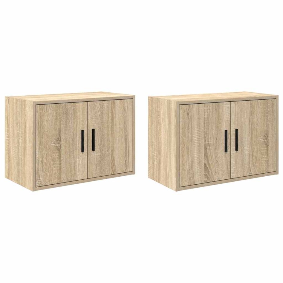 Armarios de pared 2 uds para garaje madera de