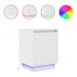 Mesillas de noche con luces LED 2 uds blanco 38x34x50