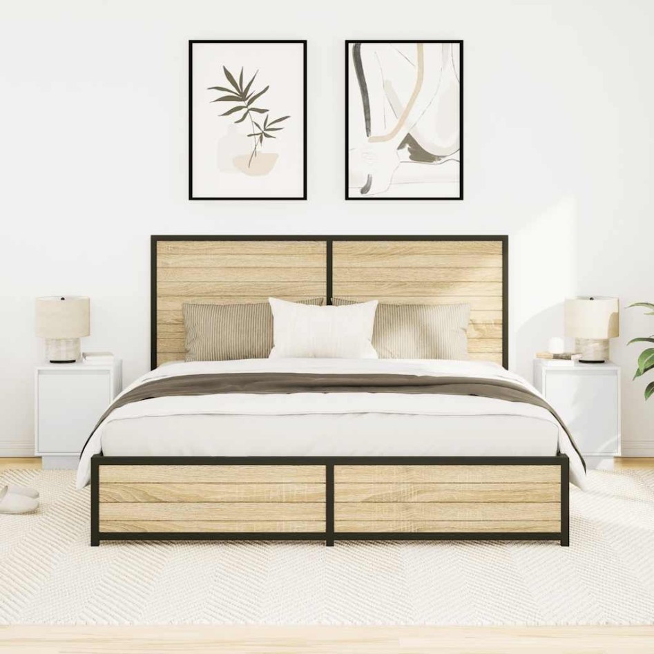 Mesillas de noche con luces LED 2 uds blanco 38x34x50