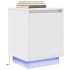 Mesillas de noche con luces LED 2 uds blanco 38x34x50
