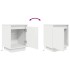 Mesillas de noche con luces LED 2 uds blanco 38x34x50