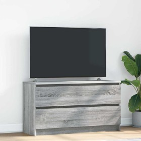 Mueble de TV madera contrachapada gris Sonoma 100x35x54