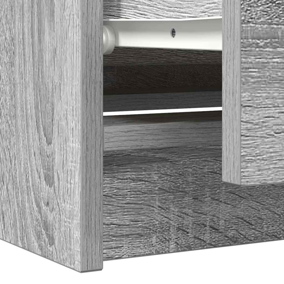Mueble de TV madera contrachapada gris Sonoma 100x35x54