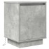 Mesitas de noche con luces LED 2 uds gris hormigón 38x34x50
