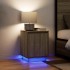 Mesillas de noche con luces LED 2 uds roble sonoma 38x34x50