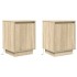 Mesillas de noche con luces LED 2 uds roble sonoma 38x34x50