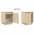 Mesillas de noche con luces LED 2 uds roble sonoma 38x34x50