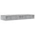 Mueble de TV con luces LED 2 uds gris hormigón 60x35x15,5
