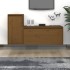 Muebles para TV 2 piezas madera maciza de pino marrón