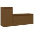 Muebles para TV 2 piezas madera maciza de pino marrón