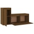 Muebles para TV 2 piezas madera maciza de pino marrón