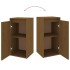 Muebles para TV 2 piezas madera maciza de pino marrón