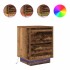 Mesillas de noche con luces LED 2 uds madera vieja 38x34x50