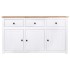 Aparador de madera de pino estilo Panamá blanco 135x40x80
