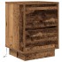 Mesillas de noche con luces LED 2 uds madera vieja 38x34x50