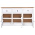 Aparador de madera de pino estilo Panamá blanco 135x40x80