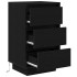 Mesilla de noche con luces LED negro38x34x65