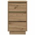 Mesilla de noche con luces LED roble artesanal 38x34x65