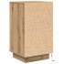 Mesilla de noche con luces LED roble artesanal 38x34x65