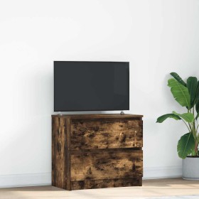 Mueble de TV madera de ingeniería roble ahumado 60x35x54