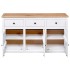 Aparador de madera de pino estilo Panamá blanco 135x40x80