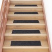 Alfombrillas escaleras autoadhesivas 30uds gris 76x20 cm