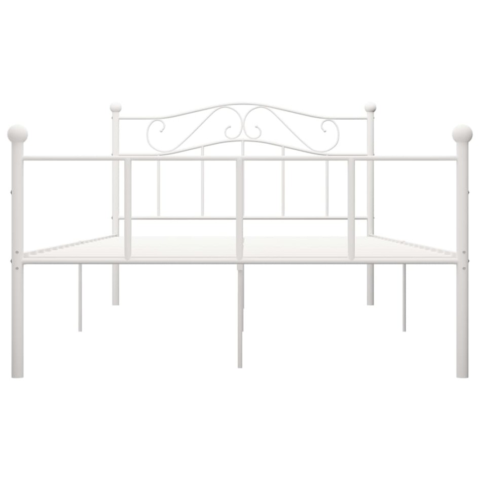 Estructura de cama de metal blanco 140x200